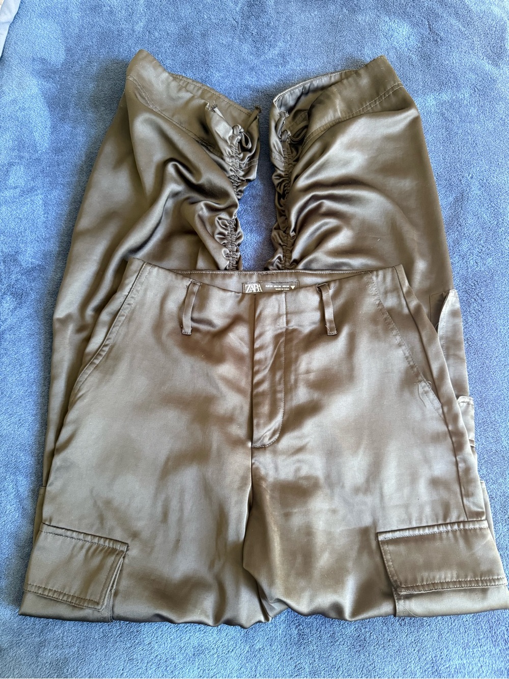 Zara Cargo Satin Pants